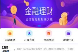 BTC理财/BTC contract/K线完整带余额宝/内置客服系统/超完美/带搭建教程