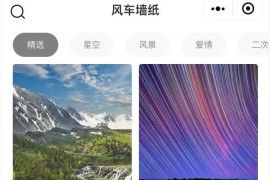 简约风车壁纸自动采集小程序源码 手机壁纸小程序源码