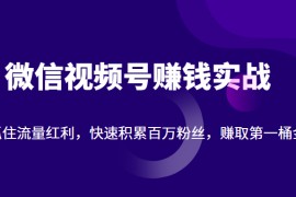 最新教学2022微信视频号赚钱实战快速百万粉丝