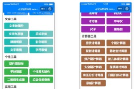 目前功能最多的带流量主微信工具箱小程序