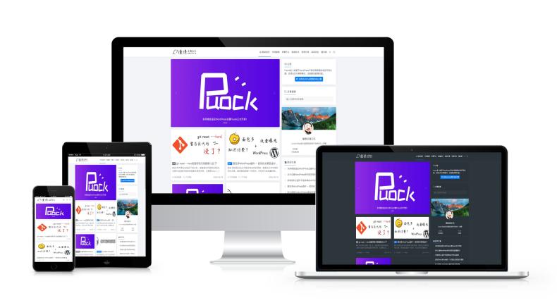 wordpress主题 Puock Puock--一款高颜值的自适应主题  第1张